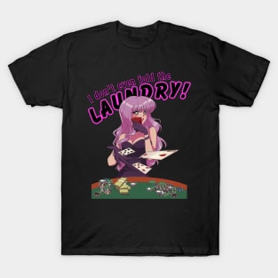 90's Retro Anime Woman Character Playing Poker T-Shirt